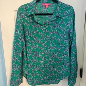 EUC Lilly Pulitzer zebra 🦓 button down shirt